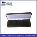 factory price fashion leather coin storage case for 3 coins